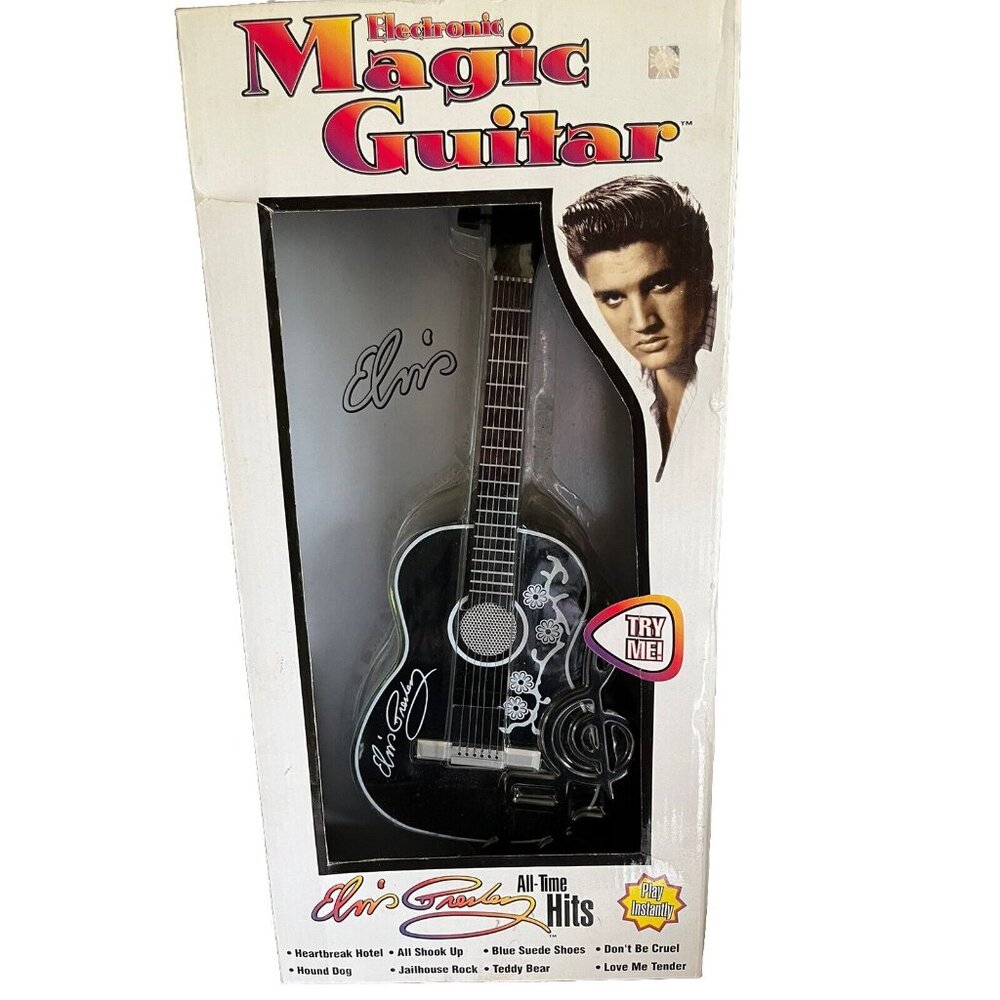 Elvis Presley Electric Magic Toy Guitar Plays All Time Hits Heartbreak Hotel/NIB